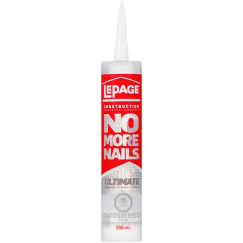 Lepage® No More Nails Ultimate Construction Adhesive, Clear, 266 mL