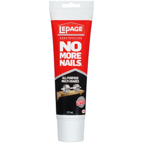 LePage® No More Nails All Purpose Construction Adhesive, Instant Grab, 177 mL