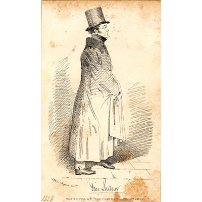 Cork-based artist, Victorian illustrator and artist, Daniel Maclise, Dionysius Lardner, drawing of Lardner, iconic illustration Lardner, by Maclise - HeadStuff.org