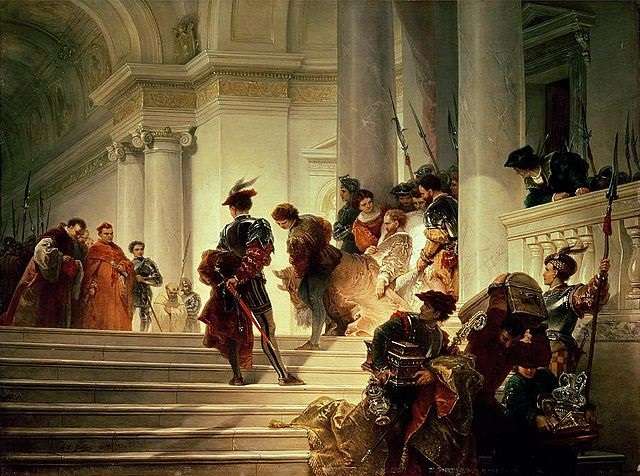 Cesare Borgia leaving the Vatican, by Giuseppe Lorenzo Gatteri. - headstuff.org
