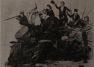 Drawing of revolutionaries in 19th century Prague - headstuff.org