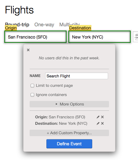 Snapshotting user input