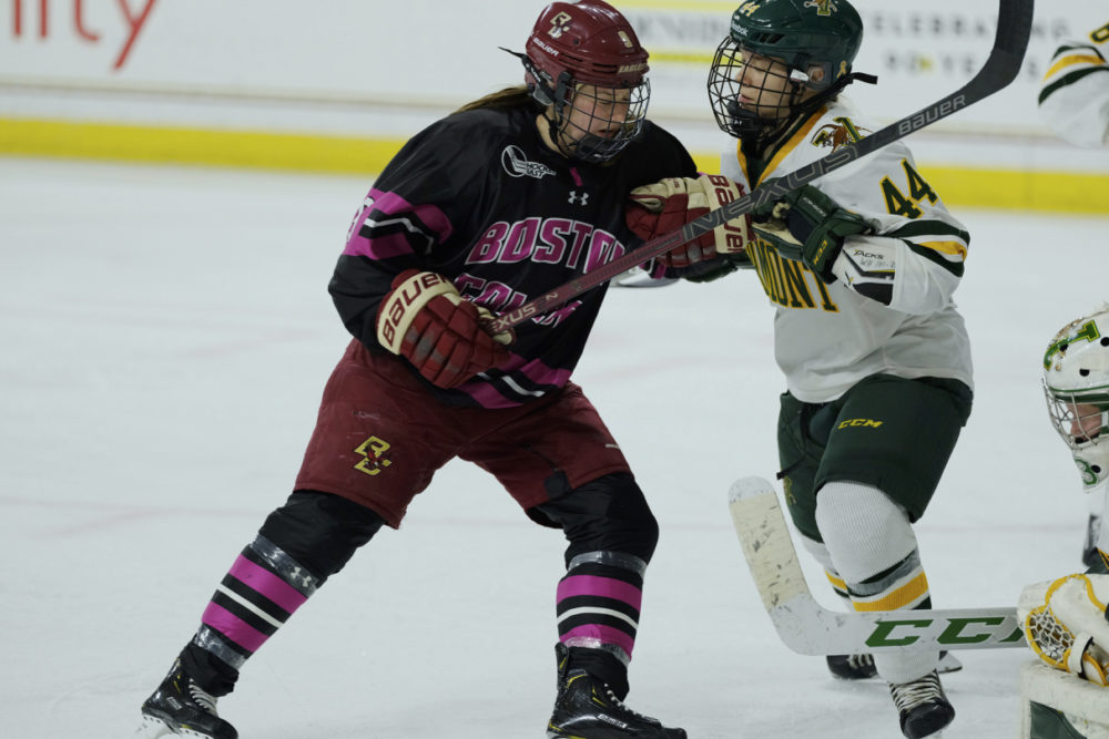 Boston College Women's Hockey Rolls Past UVM The Heights