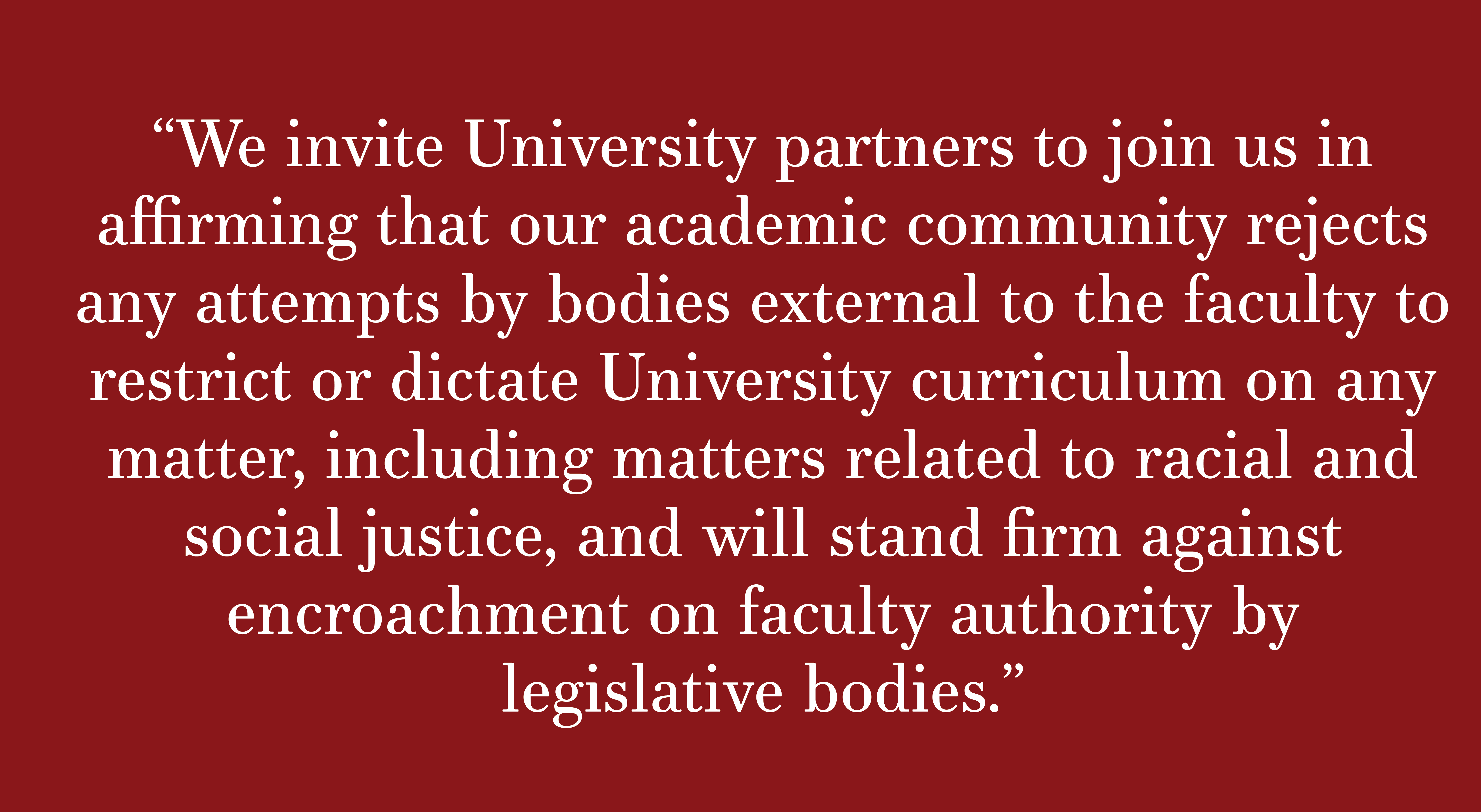 Letter to the Editor: Resolution Defending Academic Freedom As It Relates to Teaching About Race, Gender, Sexuality, and Critical Race Theory - Vimarsana News
