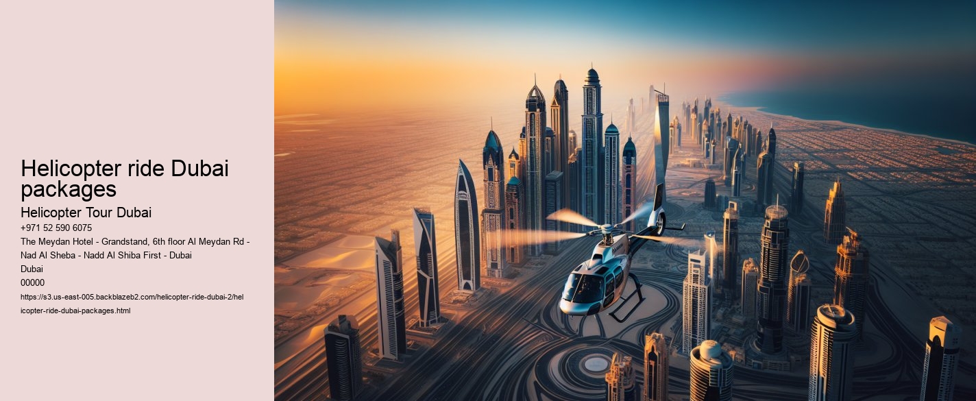 Helicopter ride Dubai packages