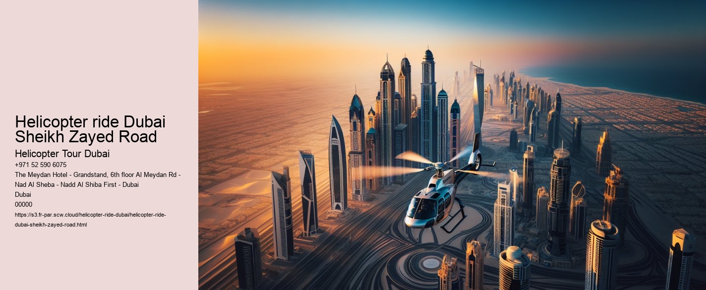 Helicopter ride Dubai Sheikh Zayed Road