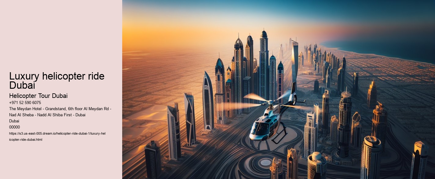 Luxury helicopter ride Dubai