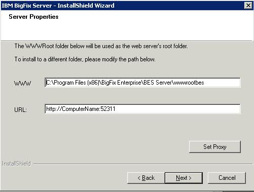 Allows you to select whether you want to configure a proxy connection