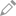 Tiny blue pencil with line icon