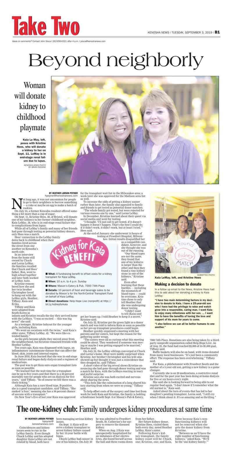 Kenosha News Article