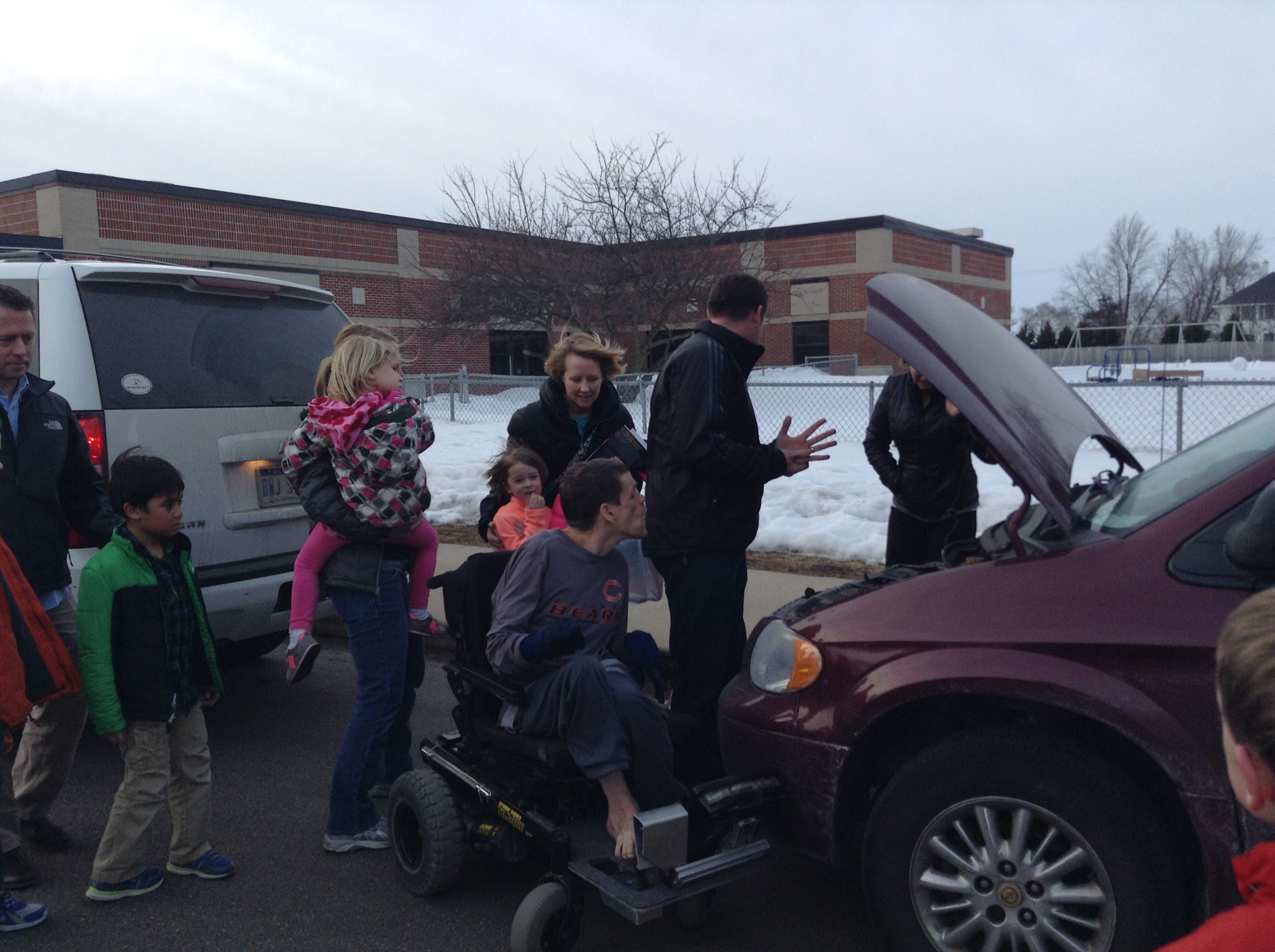 Chris's dilapidated vehicle 