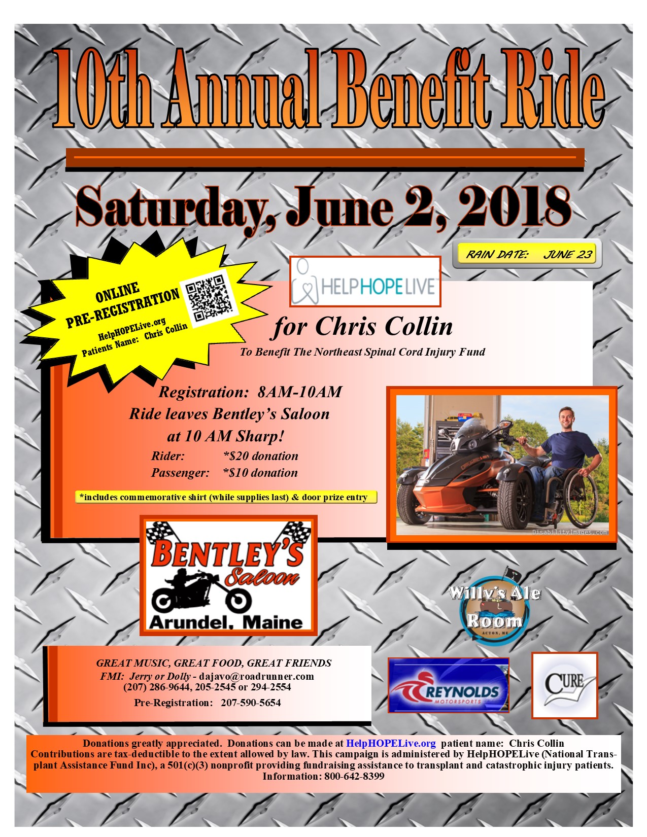 10th Annual Benefit BIKE RUN  - 2018 