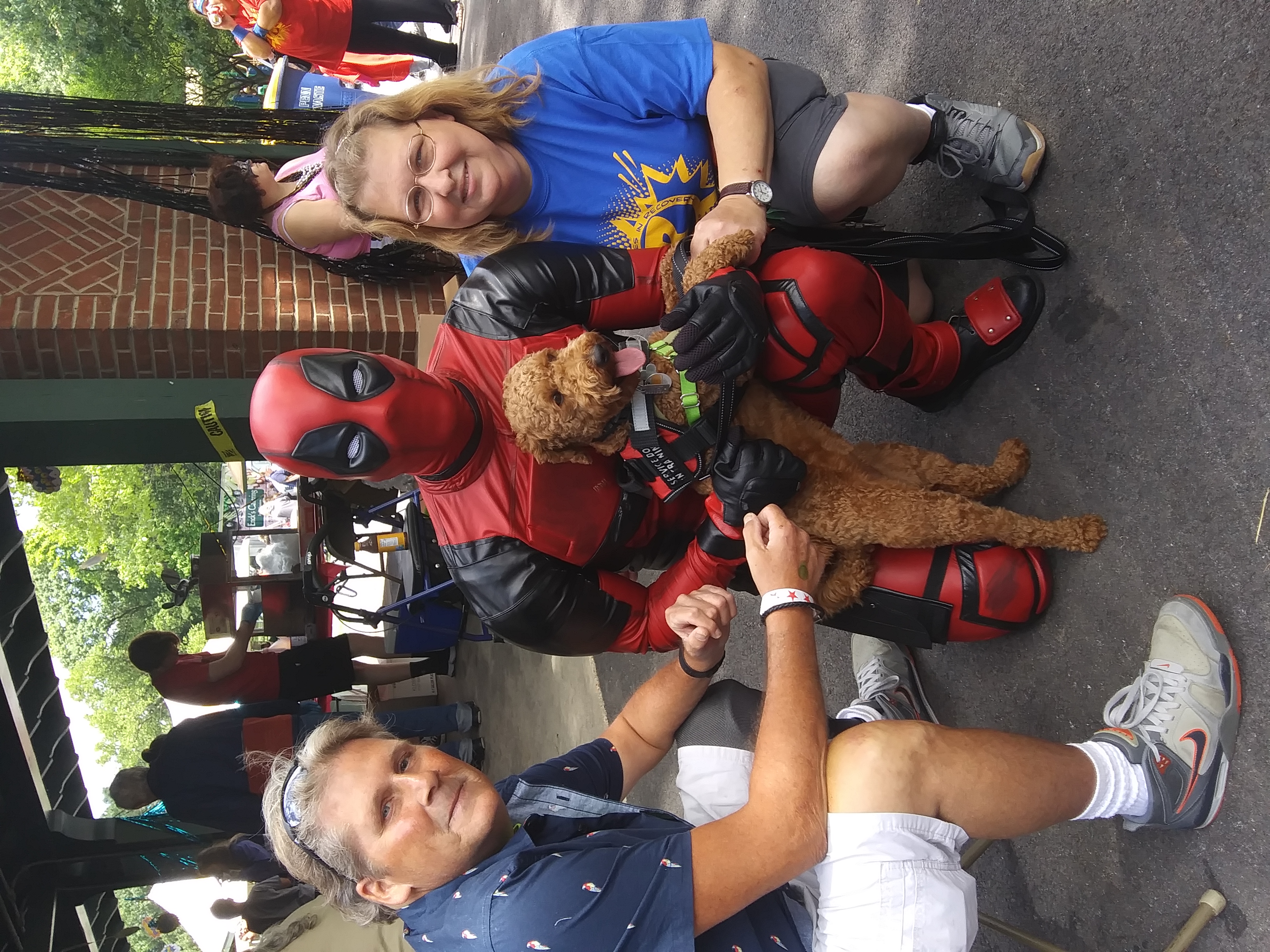 Ruby at a picnic before Covid