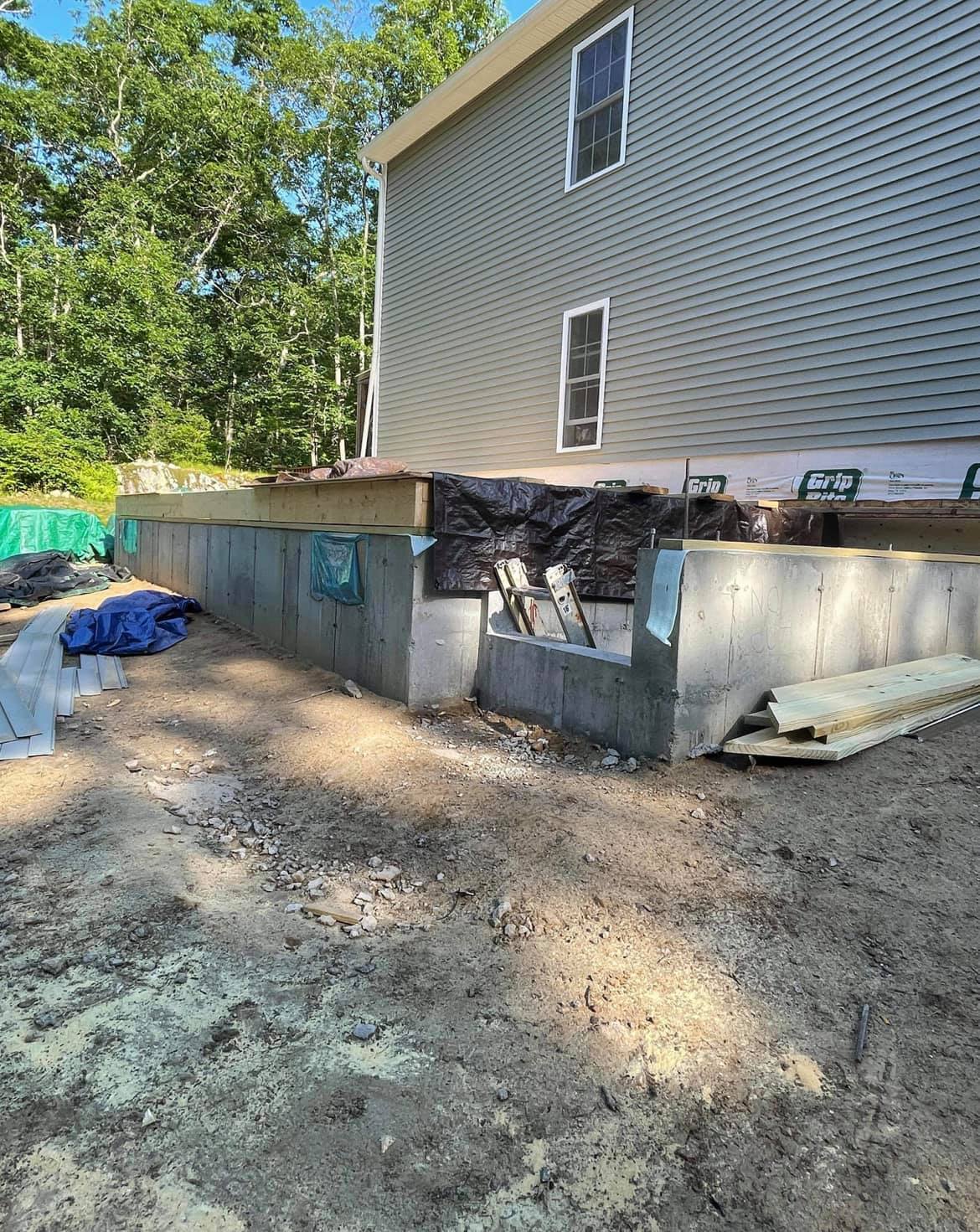 Home and yard before and after contractor demolished them both