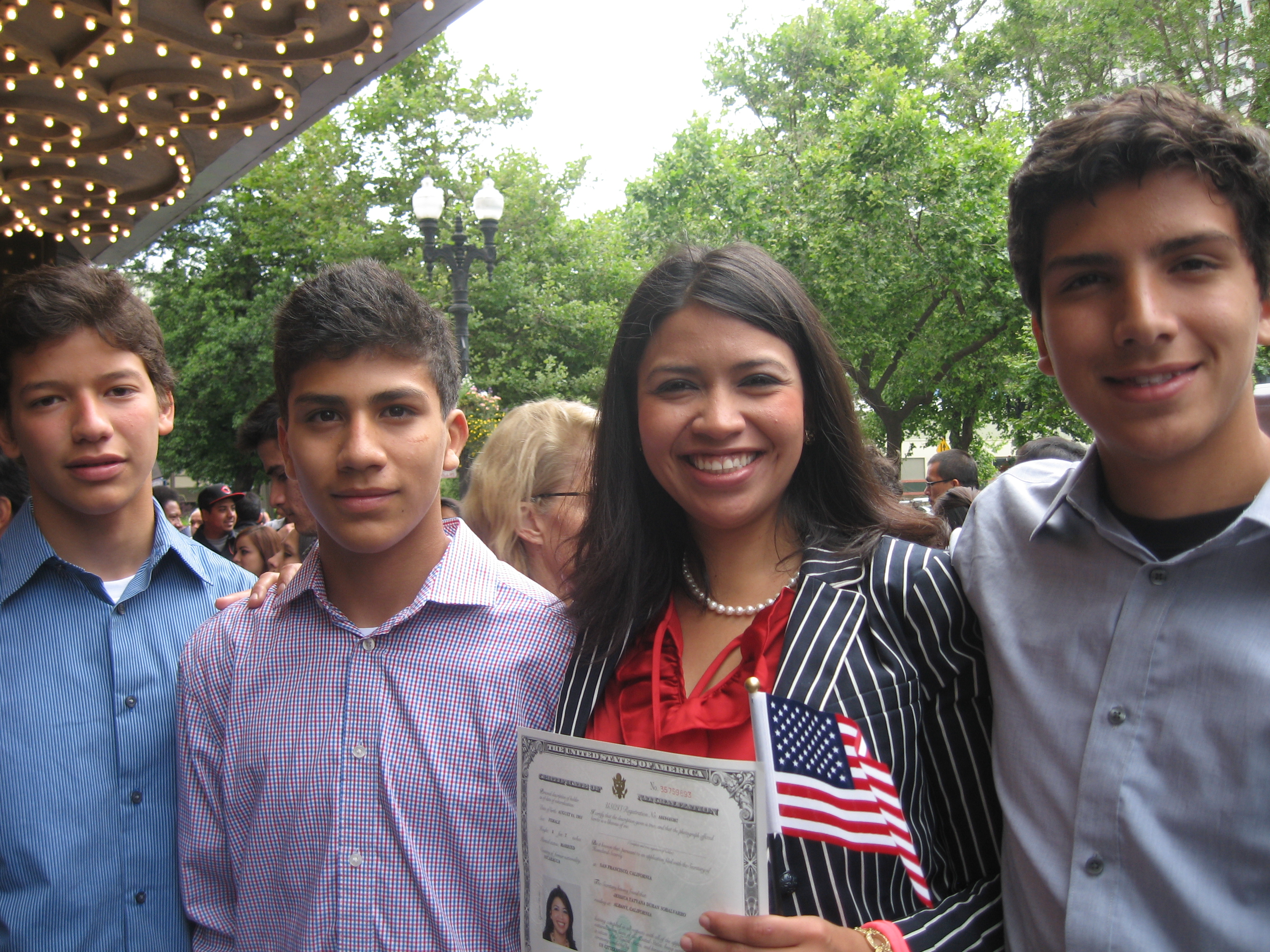 Jessica with her three sons