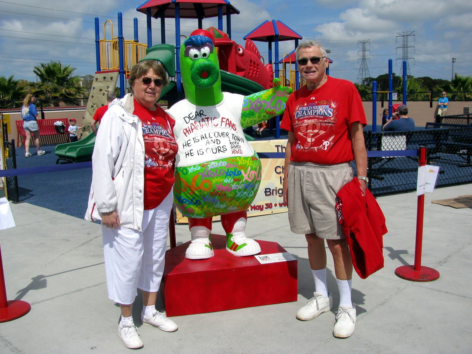 With the Philly Phanatic