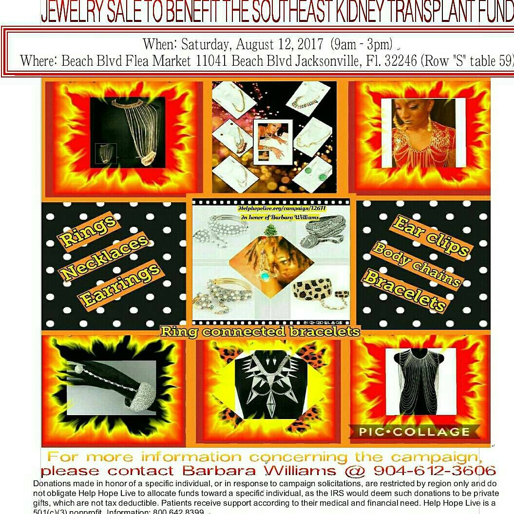 Jewelry Fundraiser 8/12/17