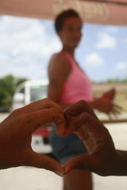 Amy Giving Her Heart in Aruba, Summer 2012