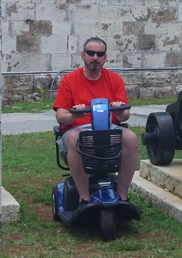 Lou in his power chair