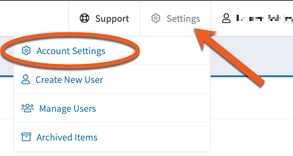 Account Settings tab