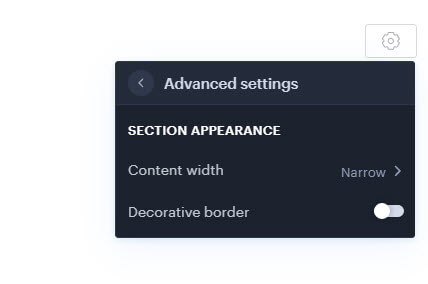 Advanced settings