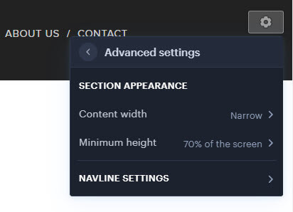 Advanced settings