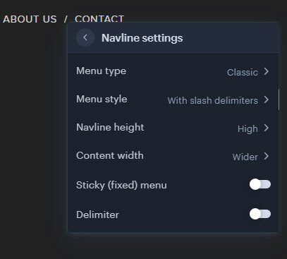 Navline settings