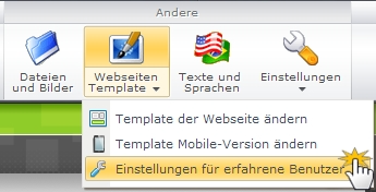 Einstellungen für erfahrene Benutzer Einstellungen für erfahrene Benutzer