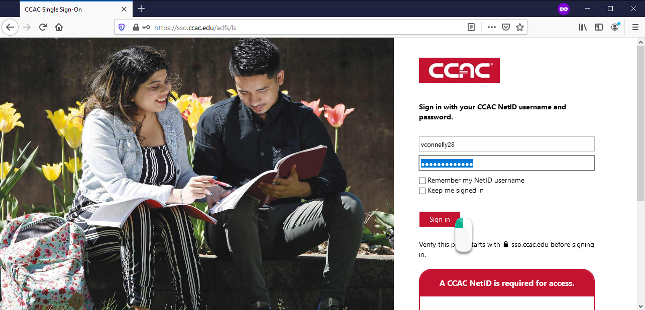 Updating CCAC contact information in CCAC SelfService Community College of Allegheny County