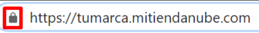 barra del navegador mostrando el icono de candado junto a una dirección web