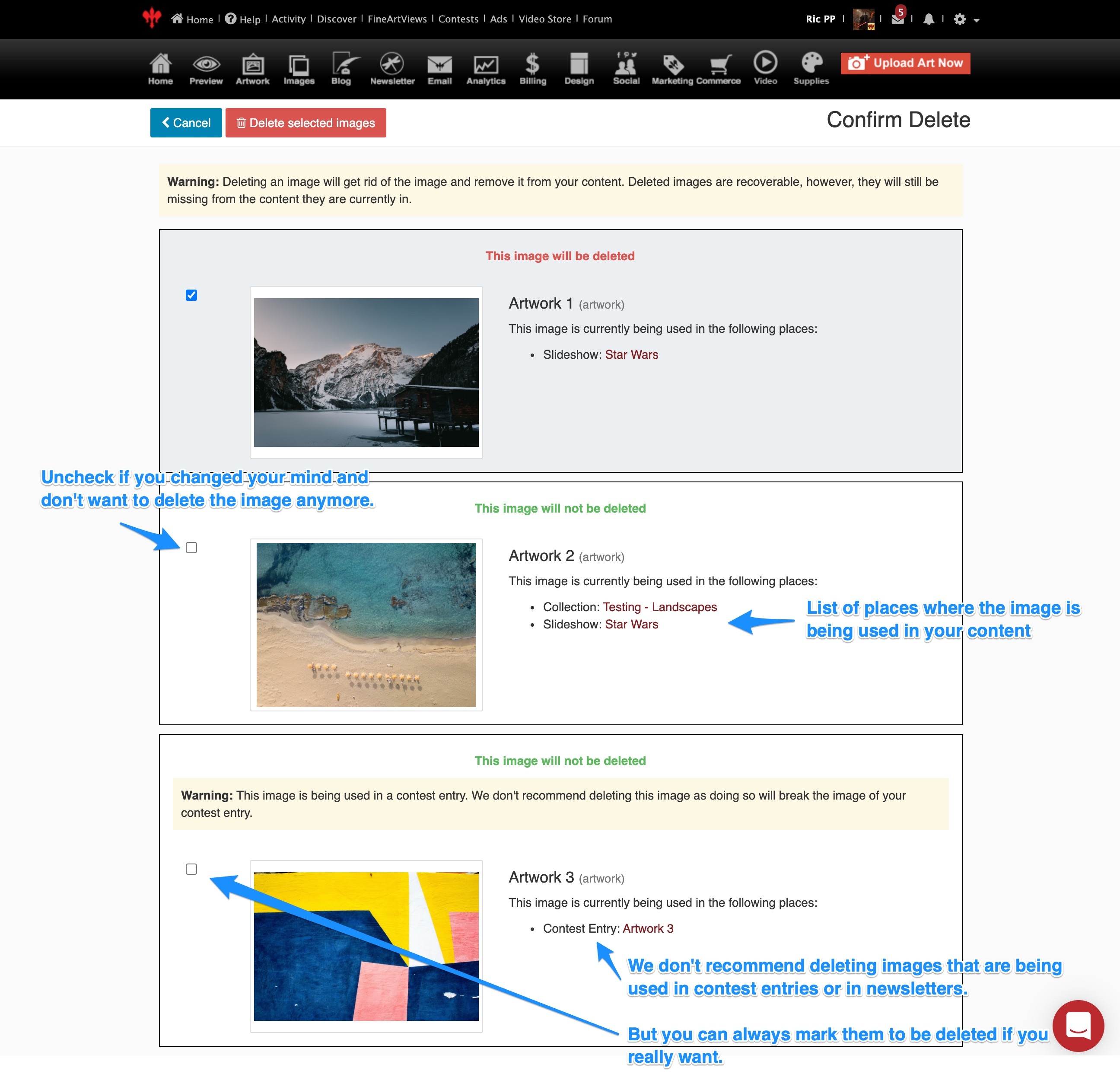 BoldBrush How To Delete Images In Bulk
