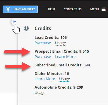 Salesgenie — What are email credits and use-cases?