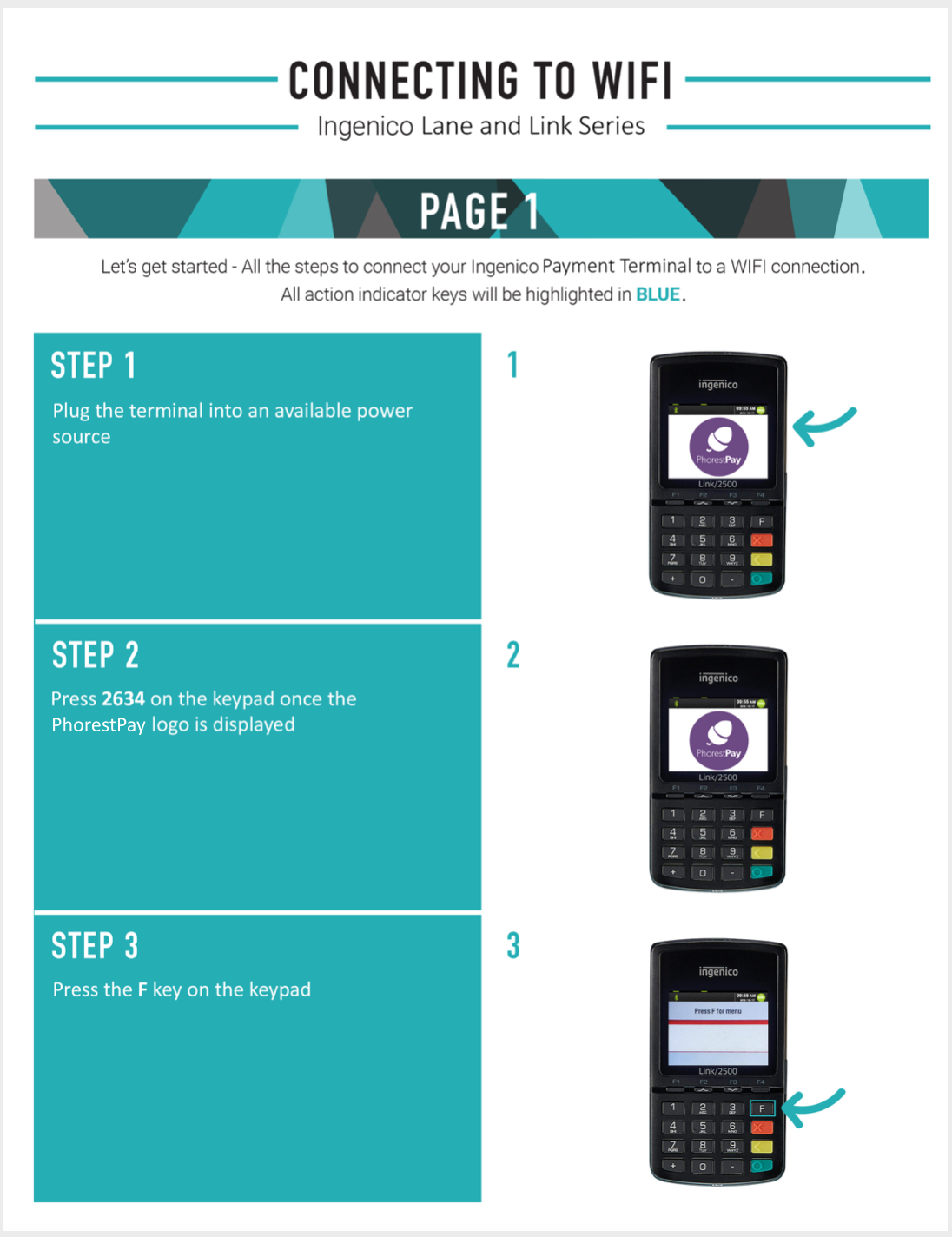 How To Connect Your Wireless Ingenico Link 2500 Or Ingenico Lane 8000