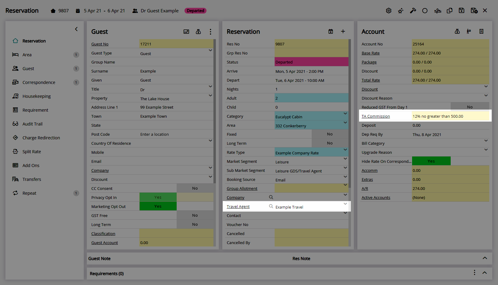 Travel Agent Commission — RMS Help Centre