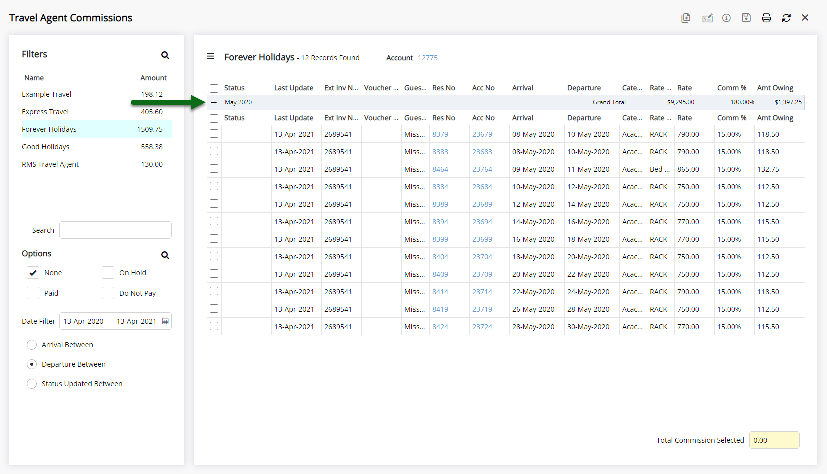 Travel Agent Commission Payments — RMS Help Centre