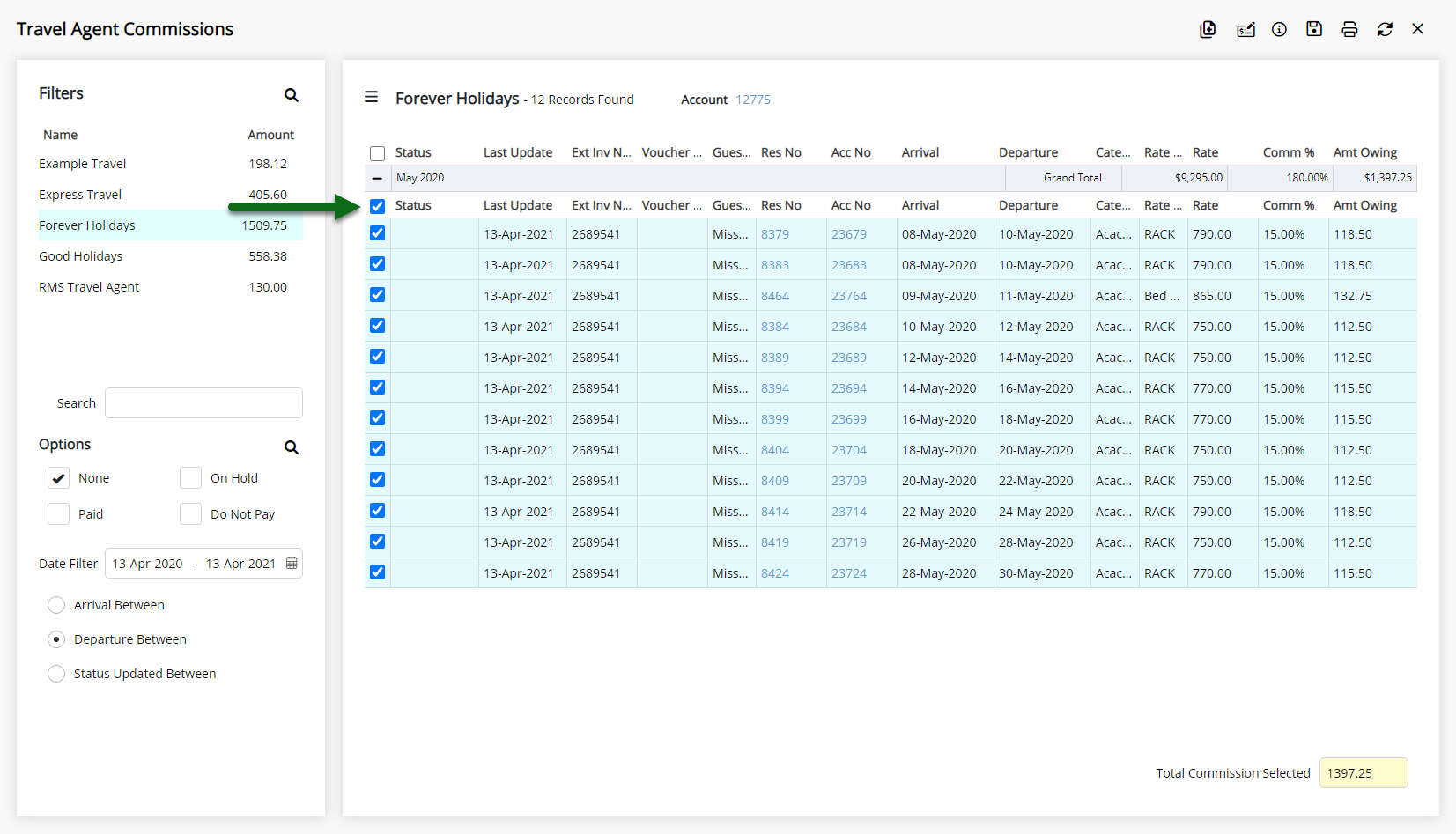 Travel Agent Commission Payments — RMS Help Centre