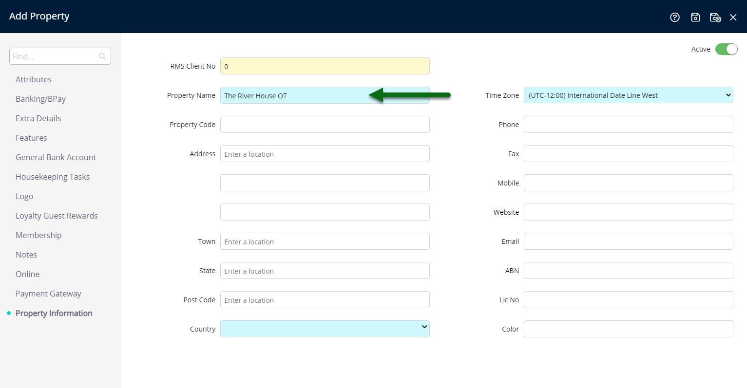 Property — RMS Help Centre