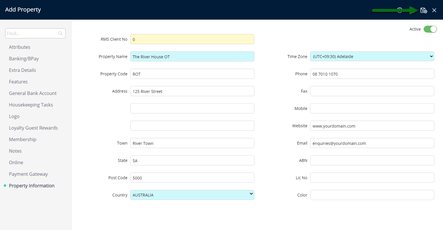 Property — RMS Help Centre