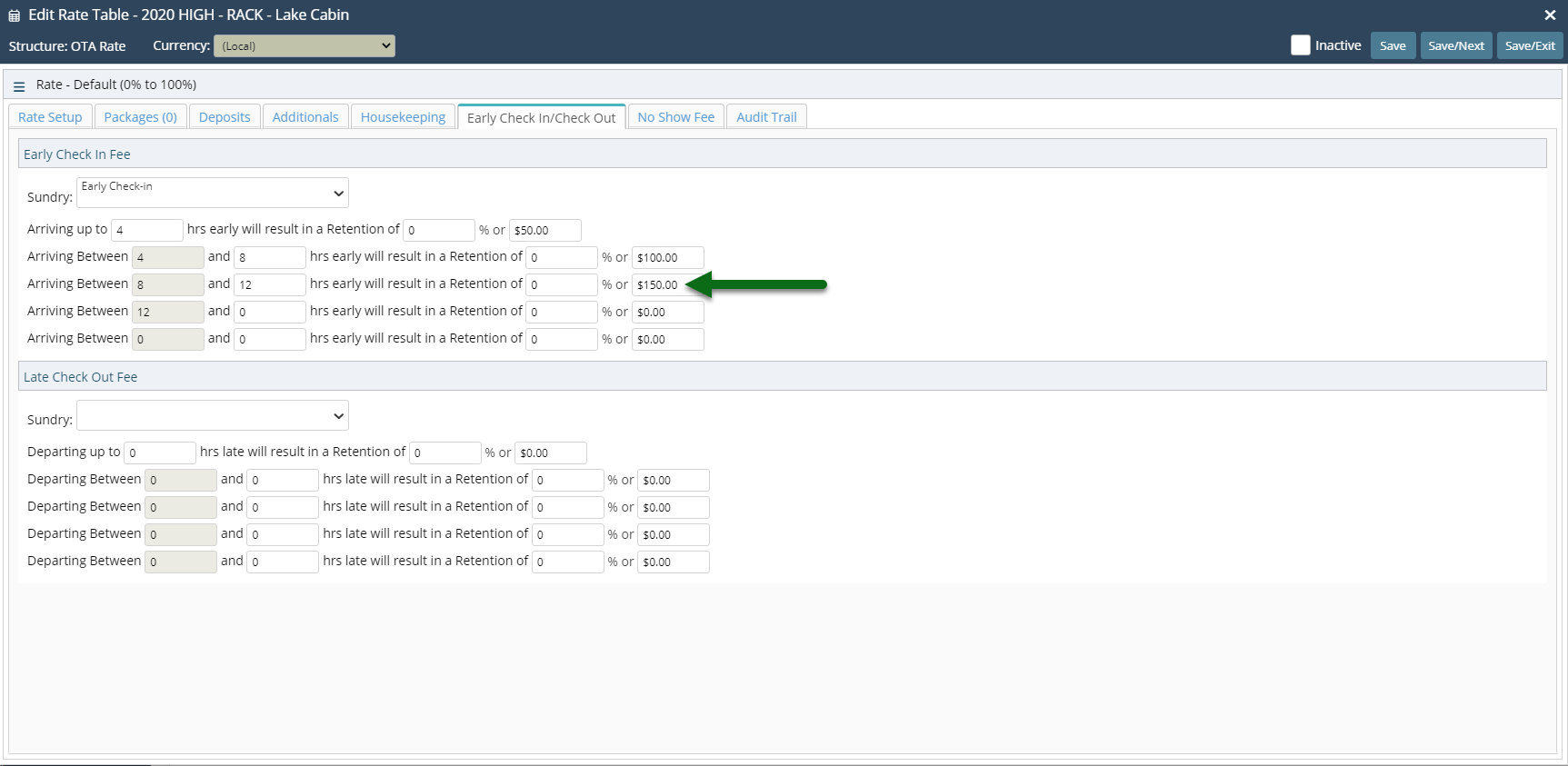 Early Checkin/Checkout Fees — RMS Help Centre