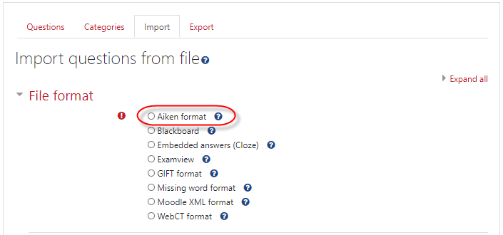 How to import multiple choice questions to the question bank - Learning ...