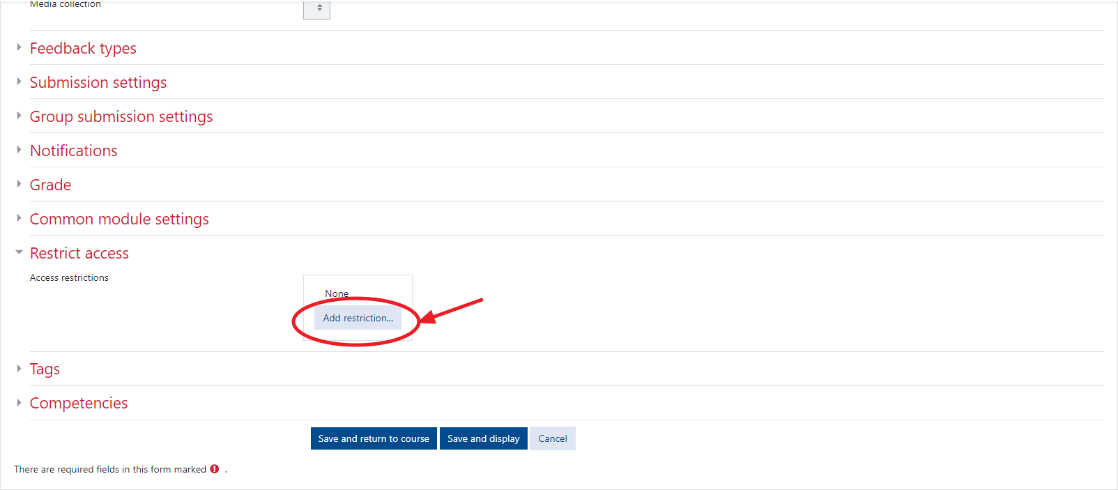 How to add/remove Access Restriction in Moodle/eClass - Learning ...