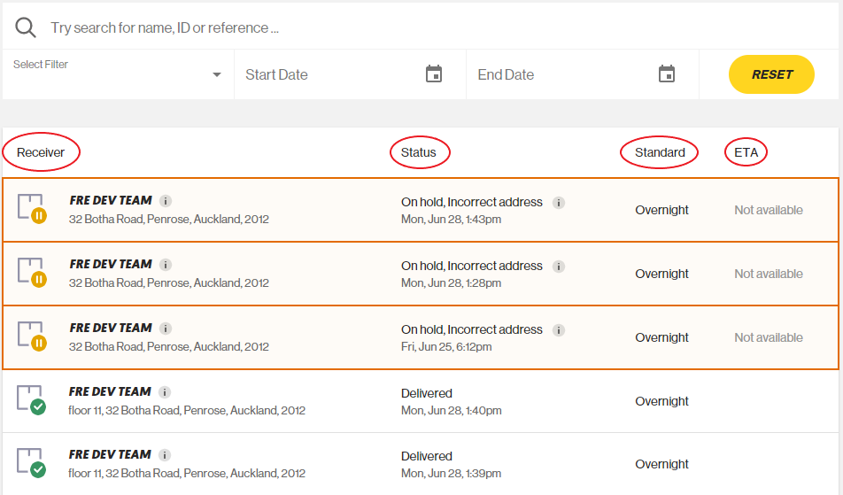 How to track consignments My Parcels Portal Help