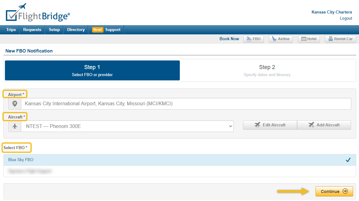 Book Now FBO Operator Users FlightBridge