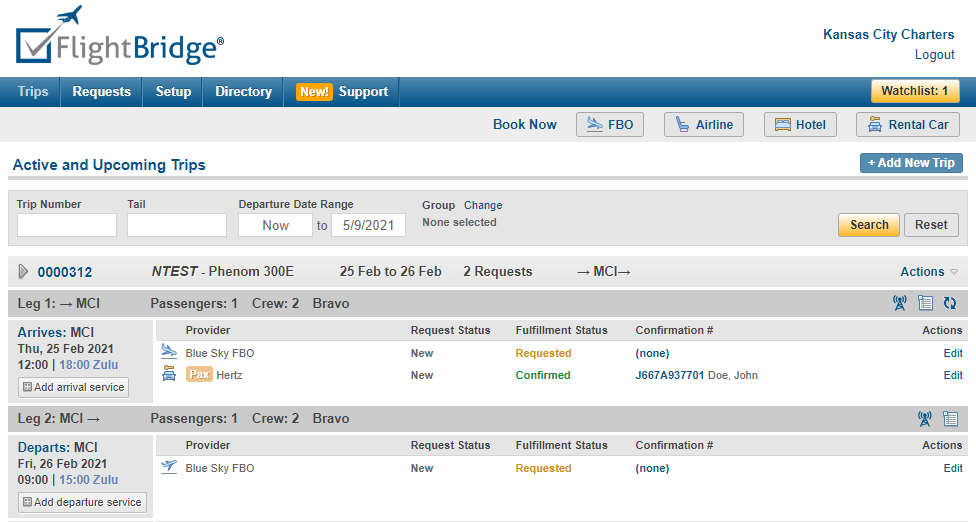 Book Now FBO Operator Users FlightBridge