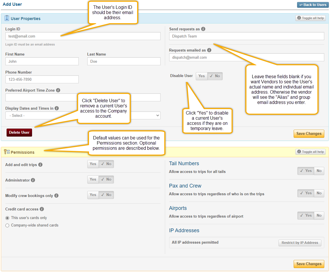 Add, Disable and Delete a User Login Operator Users FlightBridge
