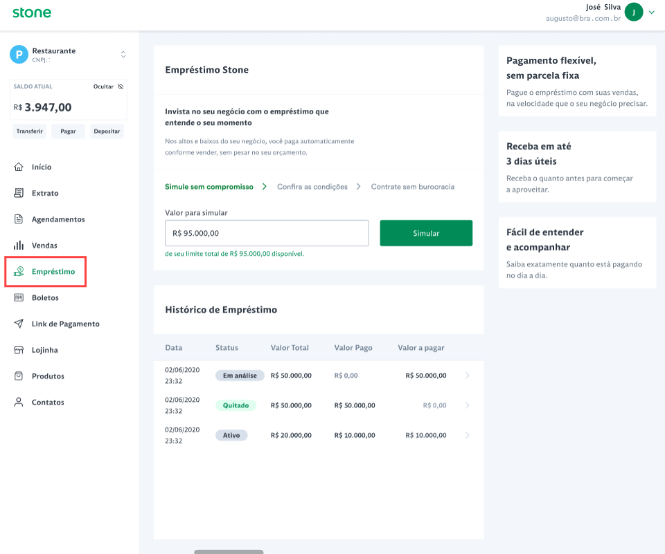 Como visualizar os detalhes do meu Empréstimo na Stone? Central de Ajuda Stone Todas as Suas Como visualizar os detalhes do meu Empréstimo na Stone? Central de Ajuda Stone Todas as Suas