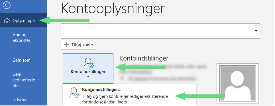 Outlook 2016 Ops tning Af IMAP Scannet