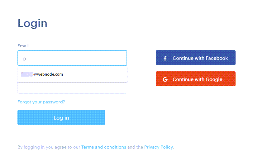 Webnode — I can not login