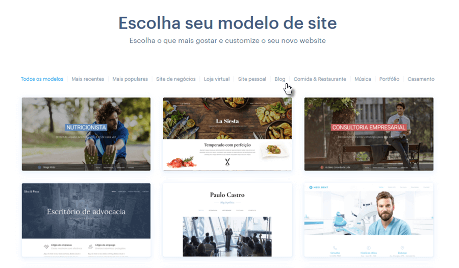 node — Como criar um novo site