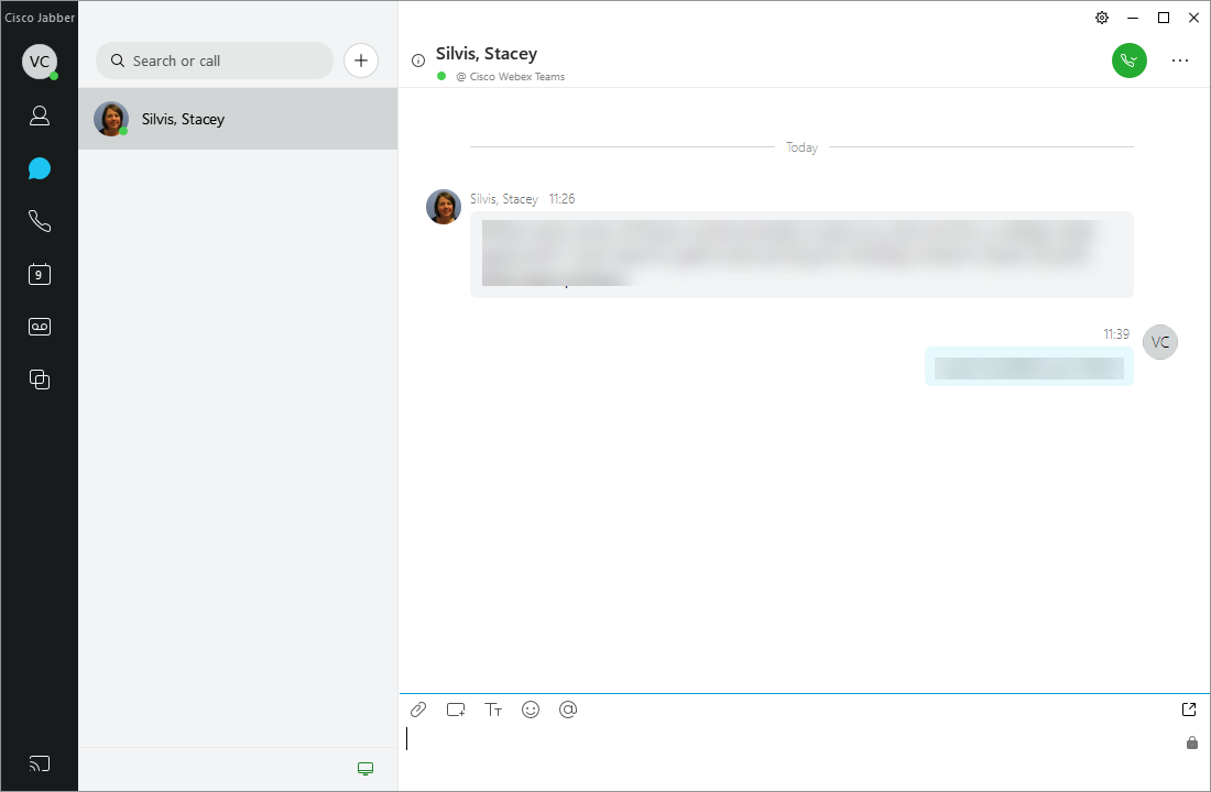 Chat in Jabber CCAC's Help Center